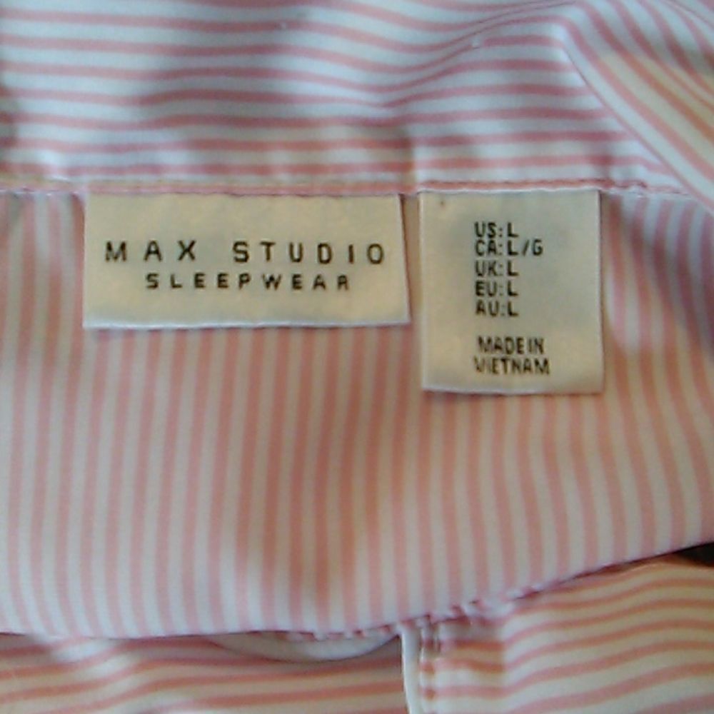 Max Studio Sleepwear Candy Stripe Sleep Shirt - Picture 6 of 8
